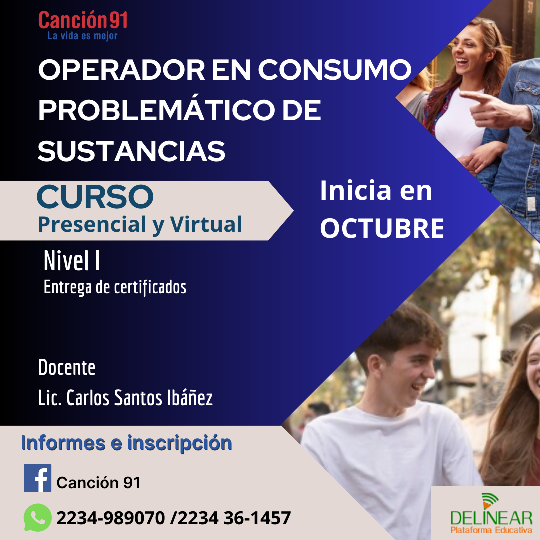 Operador en consumo problemáticos de sustancias NIVEL 1